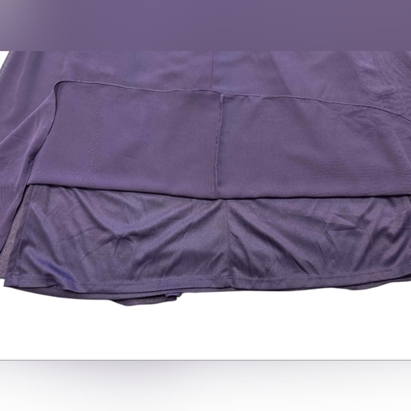 J Kara NWT Dress Plum Formal Gown Beaded Sleeveless Flowing Maxi Size 8P - Picture 8 of 12